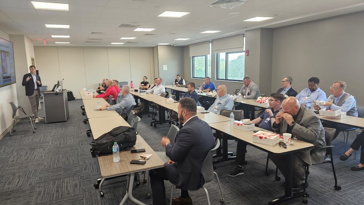 Full classroom view of the August 18 IAHSS Central Florida meeting